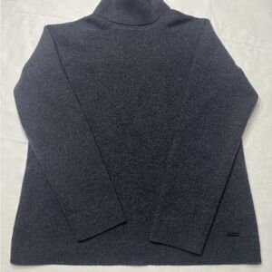 Tory Burch Womens Long Sleeve Turtleneck Sweater Gray Pull Over  Size Large